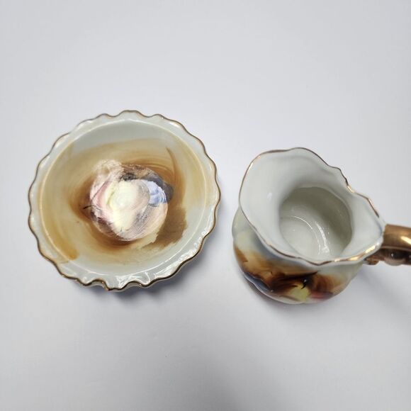 Vintage Norcrest Hand Painted Mini Pitcher and Bowl Set - Picture 2 of 7